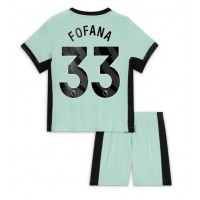 Fotbalové Dres Chelsea Wesley Fofana #33 Dětské Alternativní 2023-24 Krátký Rukáv (+ trenýrky)